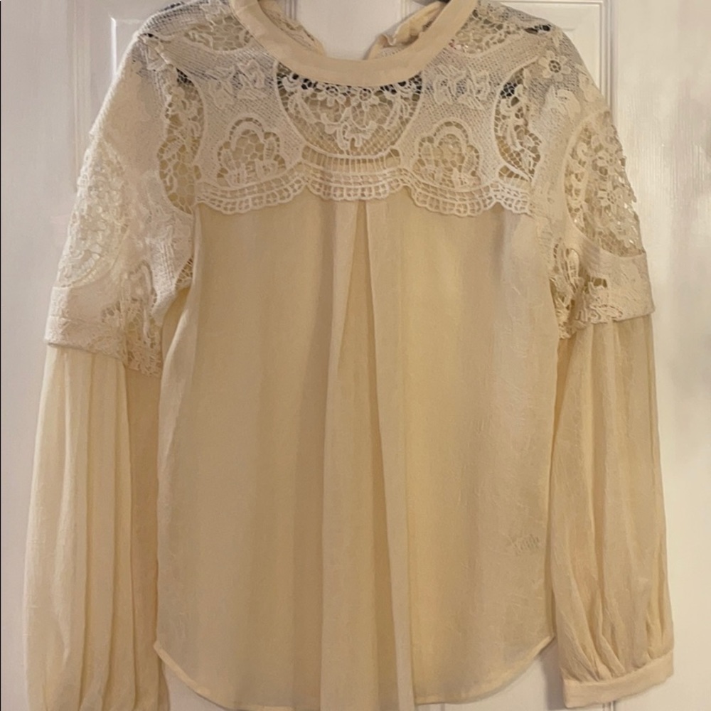 One the land cream blouse